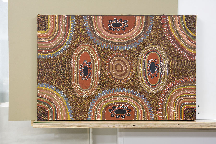 Aboriginal dot painting acrylic on canvas